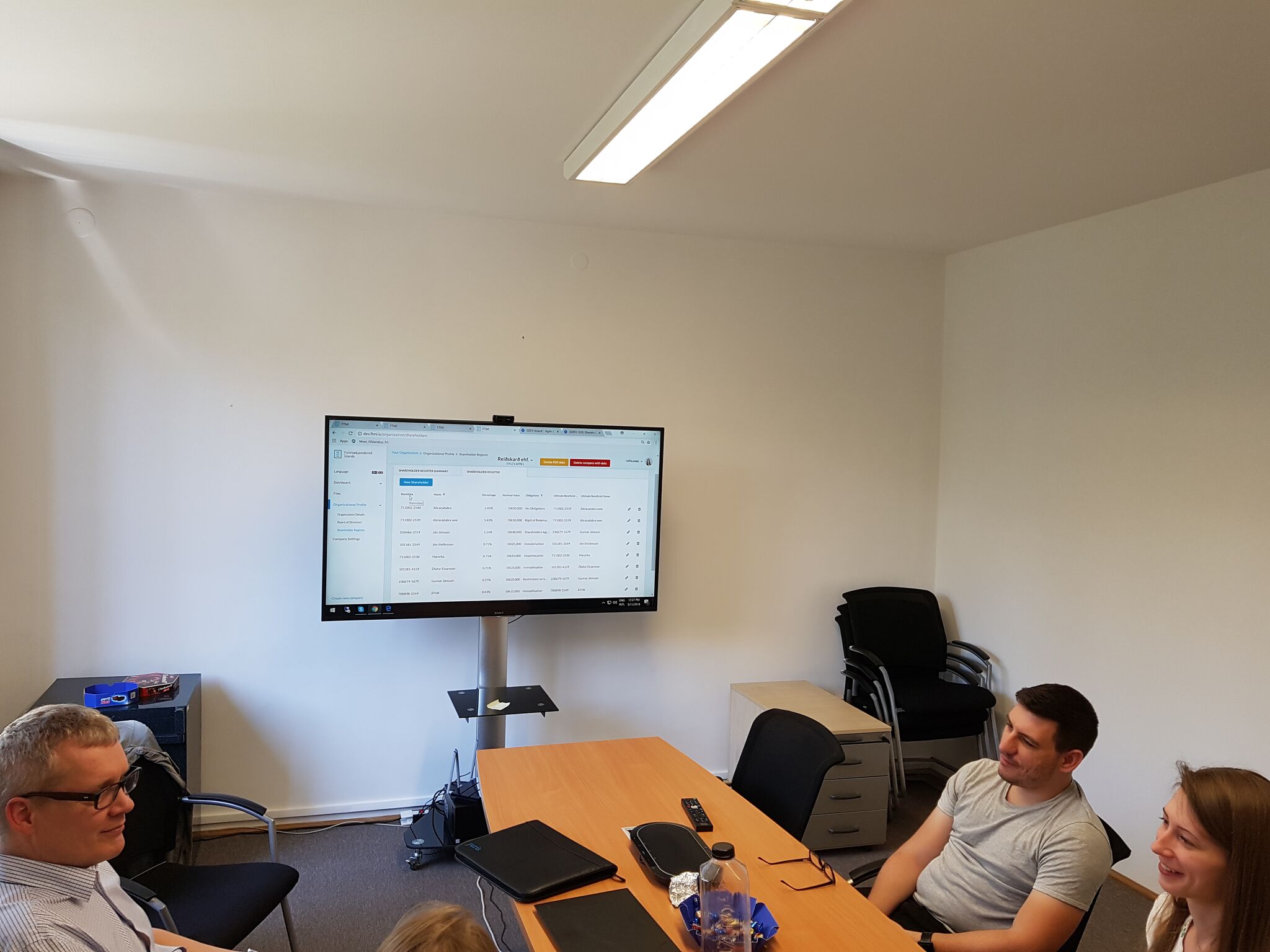 May 2018 – FTMI team meets with Bjorg, Halldor and Thordur